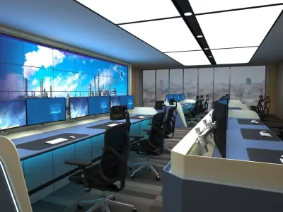 small monitoring room 3D model