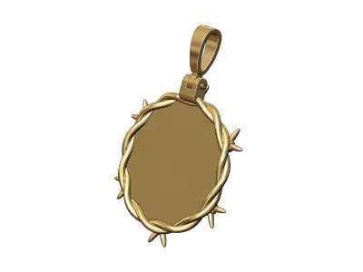Givenchy greek key barbwire thornes pendant with bail 3D print model