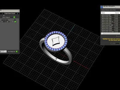 Card diamonds ring model 604 3D print model