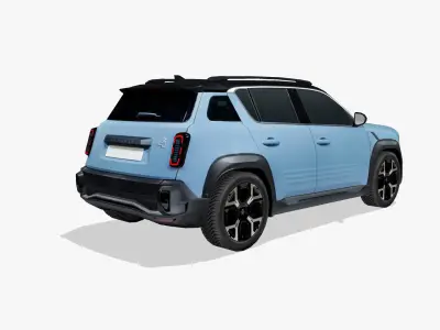 Renault 4 E-Tech 2025 Low-poly 3D model