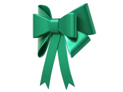 Christmas Bow Ribbon 10 Low-poly 3D model