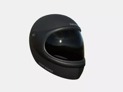 Motorcycle Helmet A02 Black - Character Fashion Design Low-poly 3D model