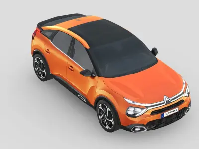Citroen C4 2021 Low-poly 3D model