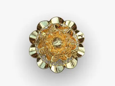 Floral ring 3D print model