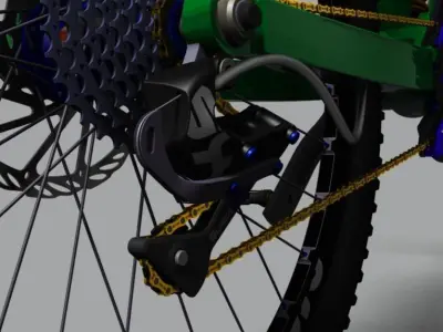 downhill bike bicycle 3D model