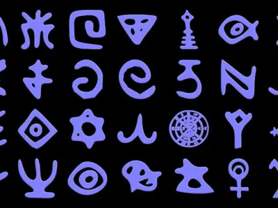 300 Runes Hard Surface for Substance Painter Low-poly 3D model