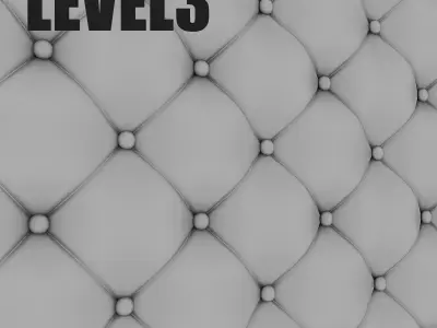 3D Capitone Model tufted headboard Low-poly 3D model