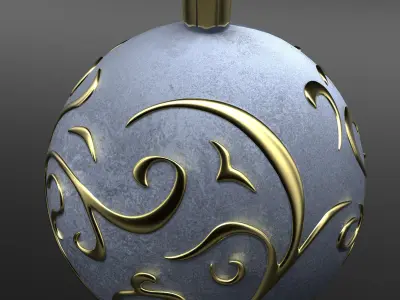 Christmas White Ball 3D model