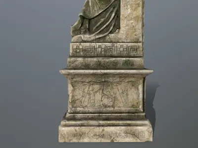 statue with cloak Low-poly 3D model
