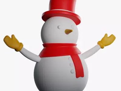 3D Printable Snowman Model STL and 3MF Files Included 3D print model