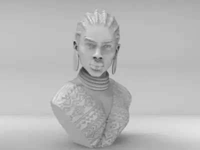 African Woman  3D print model