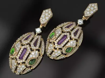 Serpenty Earrings  3D print model