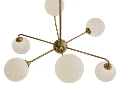 Luxury Glass Ball 6 Chandelier 3D model