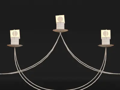 Candlestick set 9 candle holder - candle holder 3D model