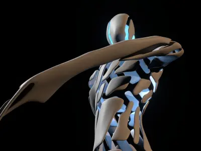 Abstract statue 2 Low-poly 3D model