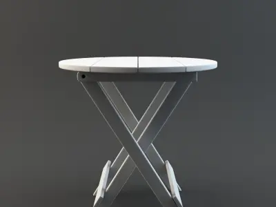 Folding Side Table 3D model