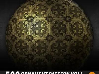 500 ornamental Pattern - 8k Res - Vol1 3D model