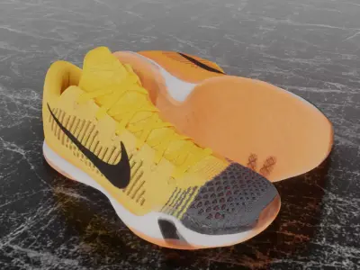 NIKE KOBE 10 ELITE CHESTER 3D SHOES  Low-poly 3D model