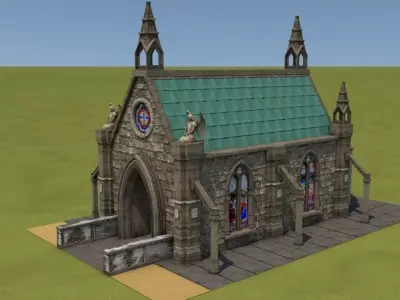 Mittelalterliche Kapelle - Medieval Church 3D model