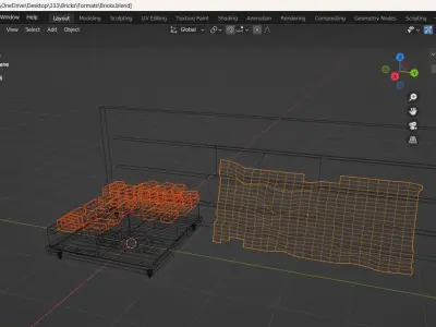 Brick Scrap Low-poly 3D model
