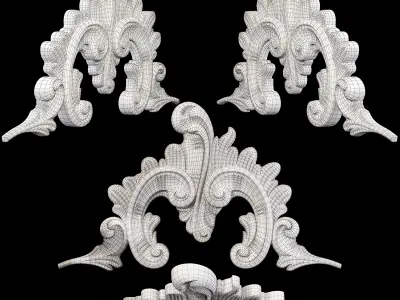 Classic carved 031 3D model