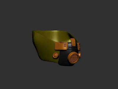 helmet high poly sculpt 3d printable  3D model