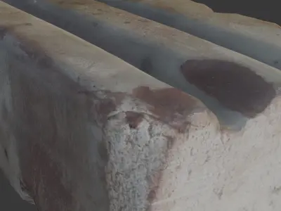 Old Concrete Brick 3D Scan Low-poly 3D model