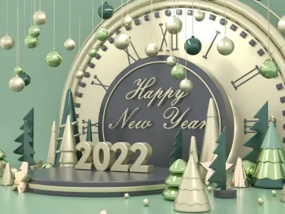 New Year  Scene 3D model