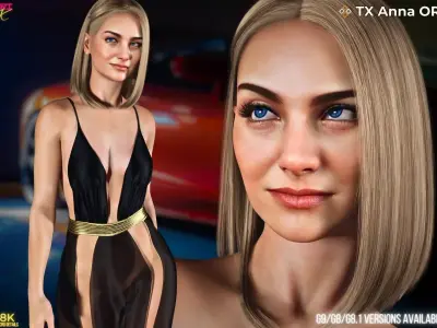 TX Anna OR Premium PACK for G9 G8 G8-1 Low-poly 3D model
