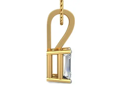  Women Emerald Stone Pendant 3dm STL OBJ FBX Renders Details 3D print model