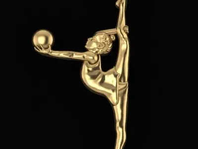 Gymnastic girl 3D print model