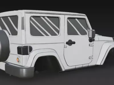 Jeep upper body 3D print model