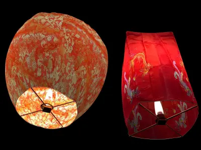 Chinese sky lantern 3D model