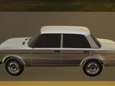 car vaz 3d model  Low-poly 3D model