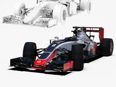 Haas VF16 car Low-poly 3D model