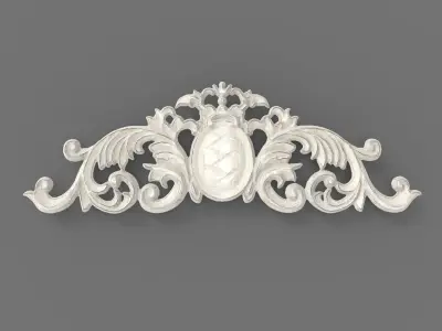 Floral Wood Carving for Furniture - 4 3D model