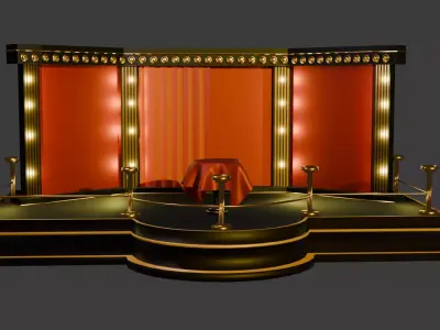 Event Stage Low-poly 3D model