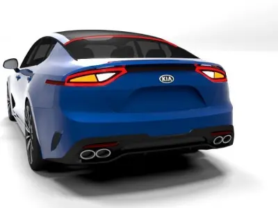 KIA STINGER LOWPOLY Low-poly 3D model