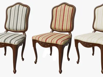 Classic carved chair 03 01 3D model