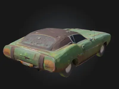 Rusty Classic  Aged Vintage Car Prop 3D model