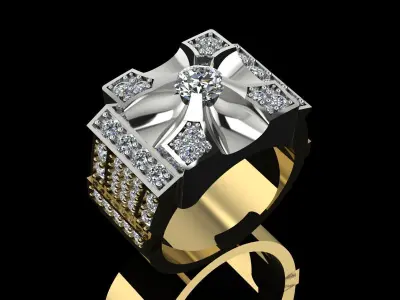Mens  Ring Gold 3D print model