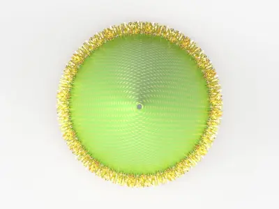 Party hat green 3D model