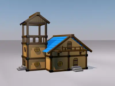3d Cartoon house 3D model