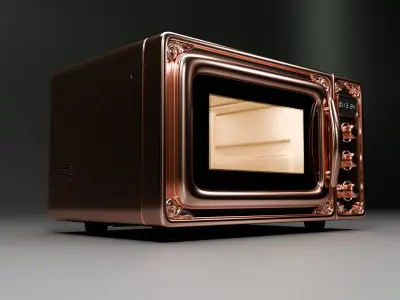 Vintage Microwave Oven 3D model