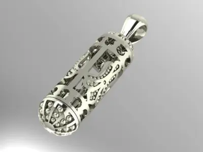 Openable Cylinder pendant 3D print model