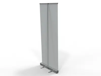 Roll-up graphic banner 80x200 3D model