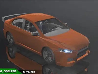 Lowpoly Misano Audi Car 3D Model Low-poly 3D model