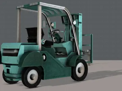 Forklift Cartoon Low-poly 3D model