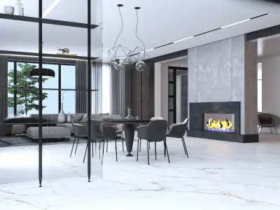Contemporary house-interior design- design 3d with high quality 3D model