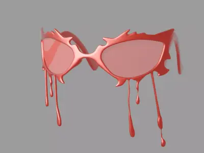 Blood Cool Glasses 3D print model